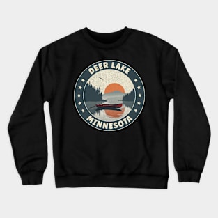 Deer Lake Minnesota Sunset Crewneck Sweatshirt